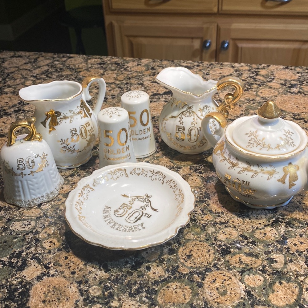 Lefton china 50 anniversary set